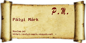 Pályi Márk névjegykártya